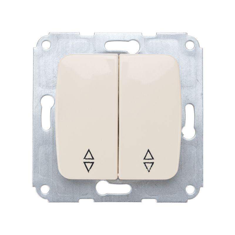 переключатель проходной 2-кл. сп dea 10а механизм беж. kranz kr-78-0237 от BTSprom.by