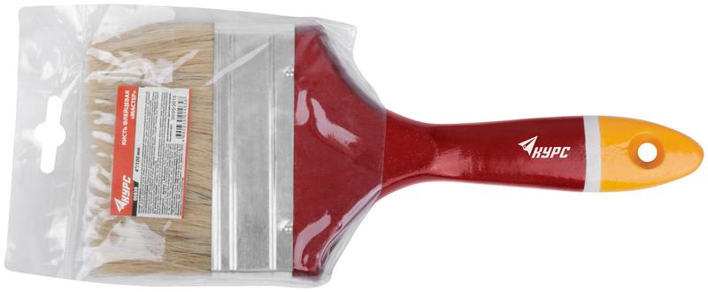  Кисть флейцевая "Мастер" 4дюйм (100мм) натур. щетина деревянная ручка КУРС 00838 фото в каталоге от BTSprom.by
