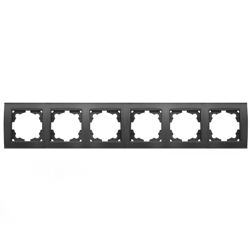 рамка 6-м бриллиант горизонт. графит universal 1030-gr от BTSprom.by