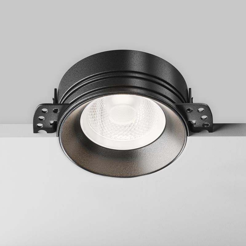  Светильник Flint 10Вт GU10 IP44 встраив. Maytoni DL101-GU10-TRS-B фото в каталоге от BTSprom.by