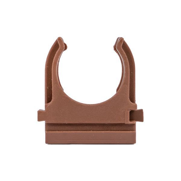  Держатель для труб (клипса) d25мм темн. дерево (уп.10шт) Plast EKF derj-z-25d фото в каталоге от BTSprom.by