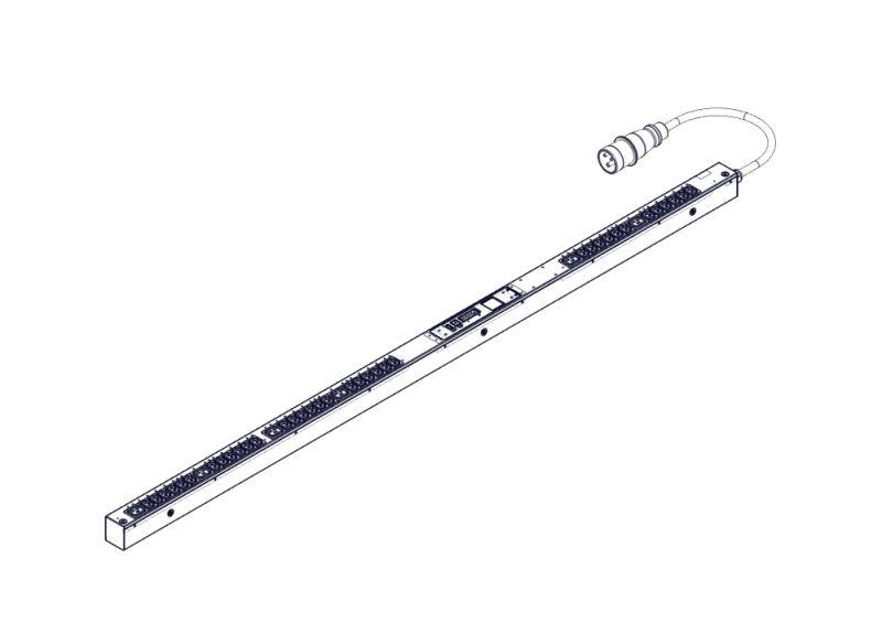  Блок распределения питания Uniprom управляемый 0U 400В 3ф 16А 36хC13 6хC19 3 модуля кабель IEC309 SE UP8981 фото в каталоге от BTSprom.by