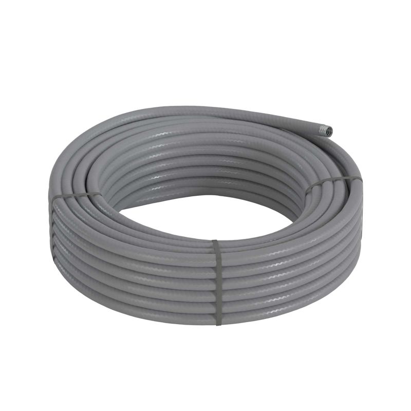  Металлорукав в ПВХ изоляции гладкой DN 26мм Dвн.26.5мм Dнар.34мм без протяжки сер. (уп.25м) DKC 6070R-32 фото в каталоге от BTSprom.by