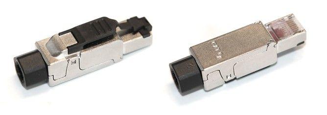 разъем pluf-8p8c-s-c6a-sh rj45 (8p8c) под витую пару полевая заделка кат.6a экран. для ож кабеля (общ. dкабеля 6-8мм 23-26 awg) hyperline 264779 от BTSprom.by