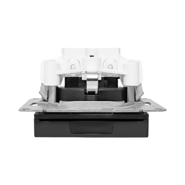  Розетка СП Эпика 16А IP44 с заземл. защ. шторки с крышкой механизм черн. EKF UP1-SOB-111-44 фото в каталоге от BTSprom.by