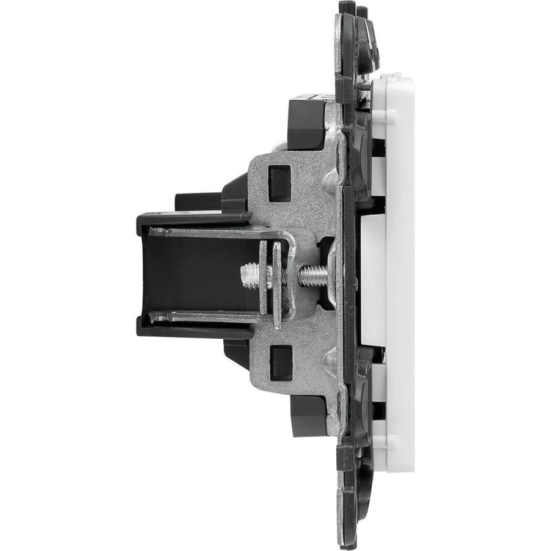  Розетка телефонная 1-м Valena Life RJ11 с лицев. панелью механизм бел. Leg 753438 фото в каталоге от BTSprom.by