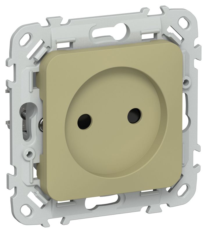 розетка сп flite рсш01-1-фло 10а без заземл. с защ. шторками безвинтовое крепление механизм олив. iek fi-r13-10-1-k26 от BTSprom.by