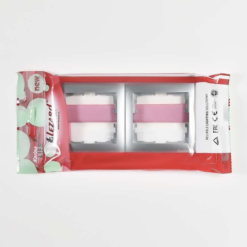  Рамка 2-м Karina Life горизонт. матов. серебр. LEZARD 708-4300-147 фото в каталоге от BTSprom.by