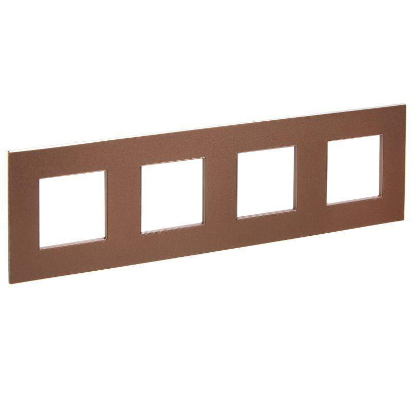 рамка 4-м skandy sk-f34br металл шоколад iek sk-m42-m-k30 от BTSprom.by