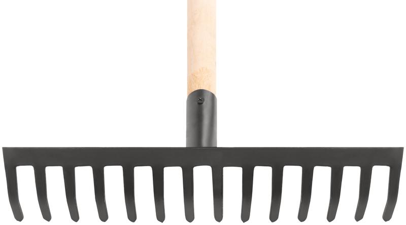  Грабли прямой зуб 14 зубьев с деревянным черенком КУРС 76962 фото в каталоге от BTSprom.by