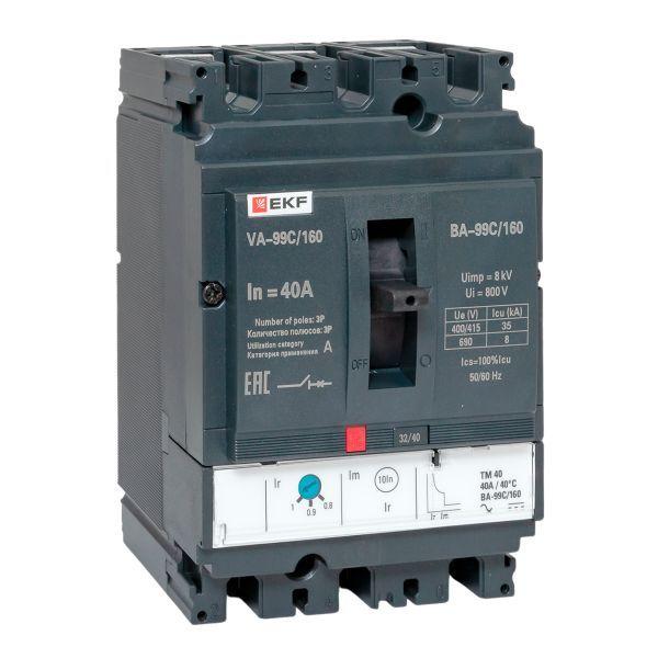 выключатель автоматический 3п 160/40а 36ка ва-99c compact ns proxima ekf mccb99c-160-40 от BTSprom.by