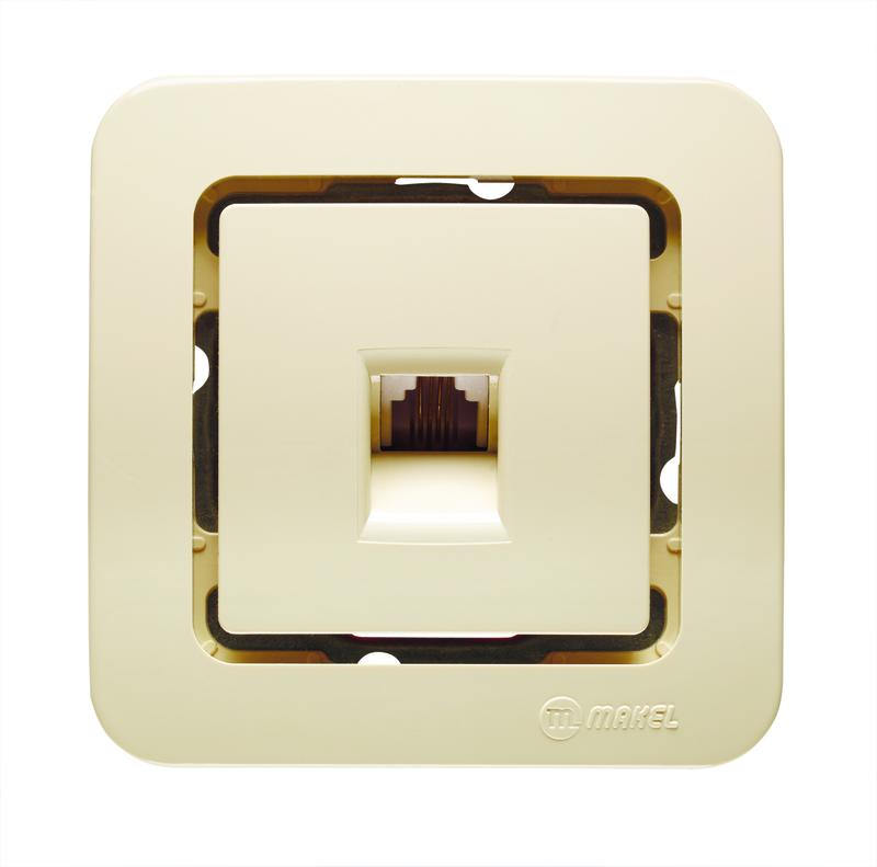розетка телефонная 1-м сп lillium tf без вставки евро стандарт крем. makel 71214 от BTSprom.by
