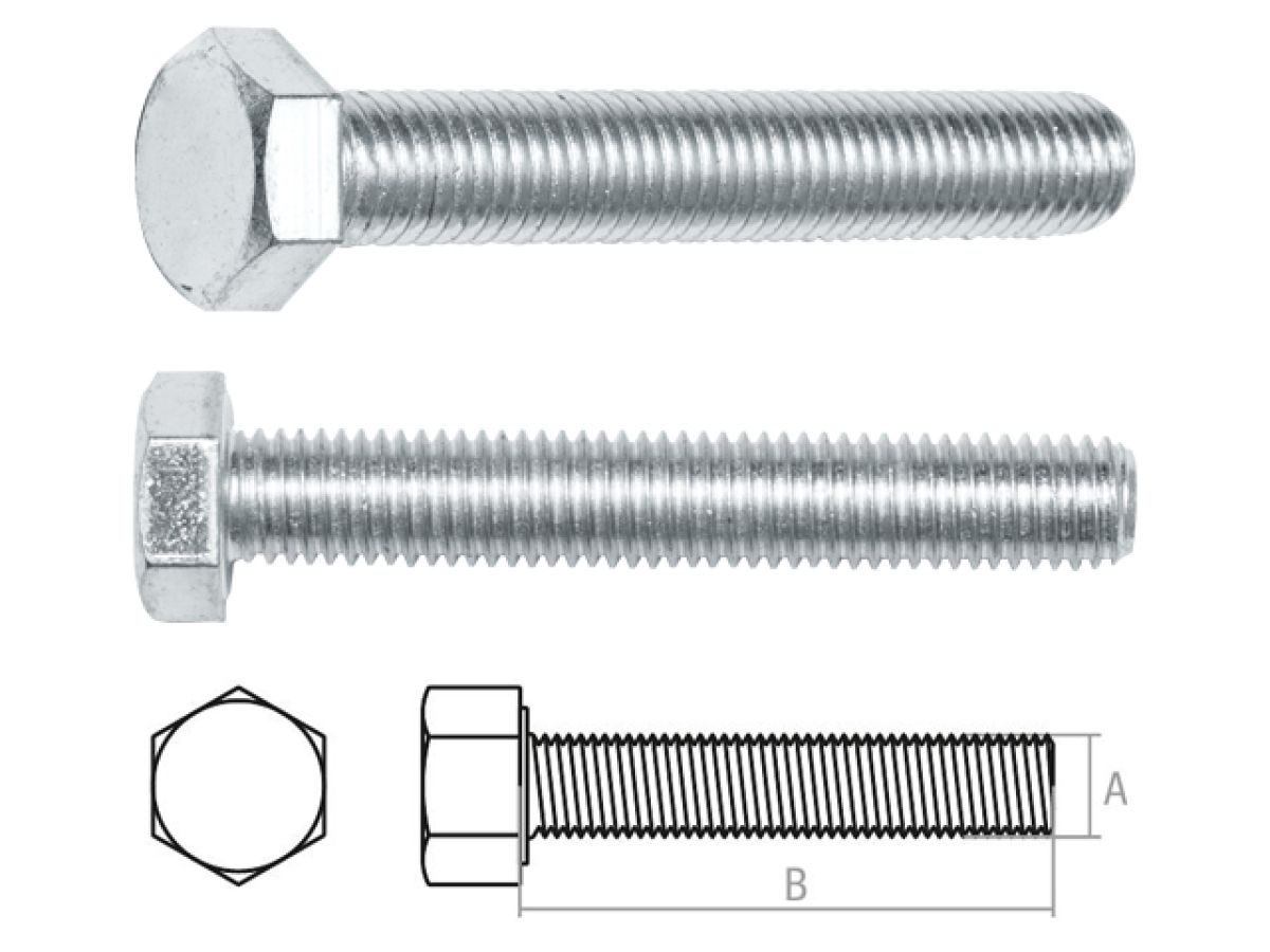 болт м10х45 мм шестигр., цинк, кл.пр. 8.8, din 933 (40 шт в карт. уп.) starfix smc1-74612-40 от BTSprom.by