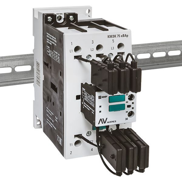 Контактор для конденсатора КМЭК 75квар 230В 1NО AVERES EKF ctrk-s-108-75-230-av фото в каталоге от BTSprom.by