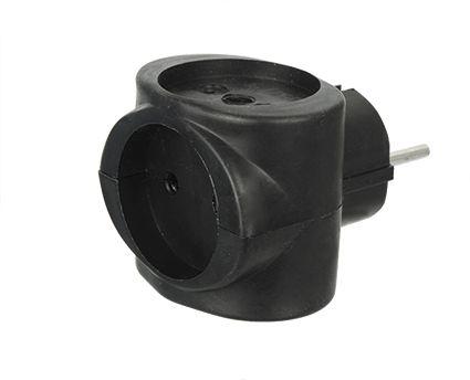 разветвитель сетевой si 1/3-bl куб тройник 10а черн. volsten 13917 от BTSprom.by