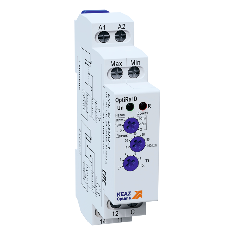 реле контроля уровня optirel d lvl-s-240u-1 с датчиком 1.5м 10а 1со 24-240ас/dc кэаз 332024 от BTSprom.by