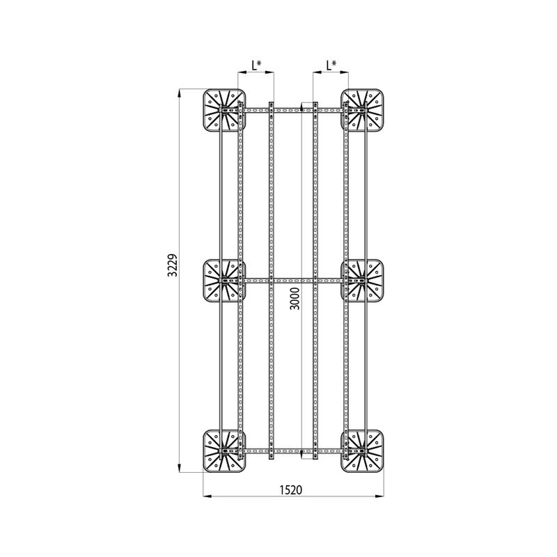  Конструкция опорная для установки оборудования TECHNORAPTOR FOOT 1200х3000 тип 2 HD КМ TR0223 фото в каталоге от BTSprom.by