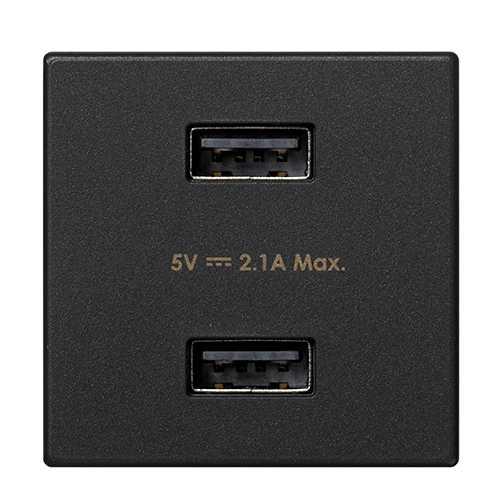 устройство зарядное 2хusb к45 5в 2.1а графит simon k126e-14 от BTSprom.by