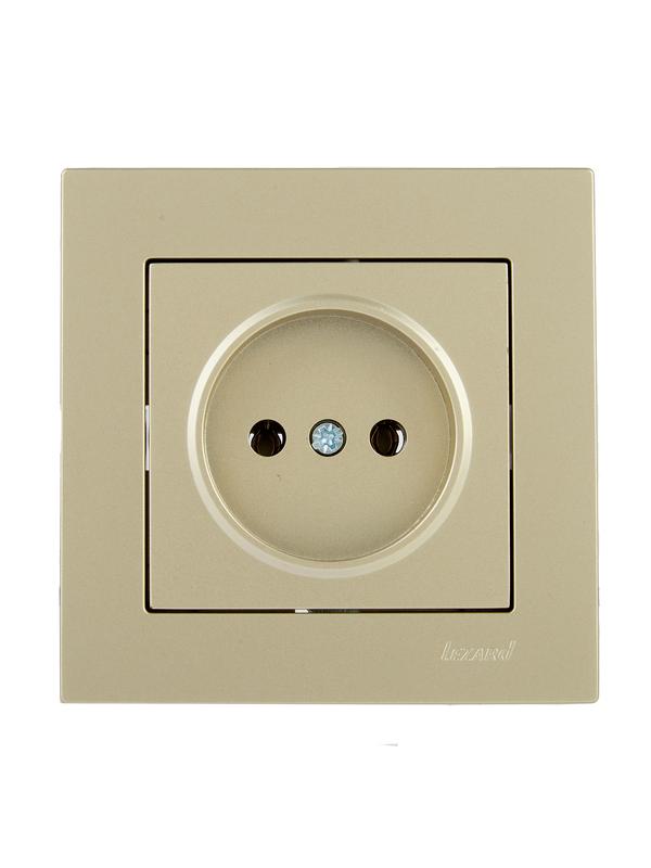  Розетка 1-м СП Vesna без заземл. ПБТ механизм титан LEZARD 742-3788-121B фото в каталоге от BTSprom.by