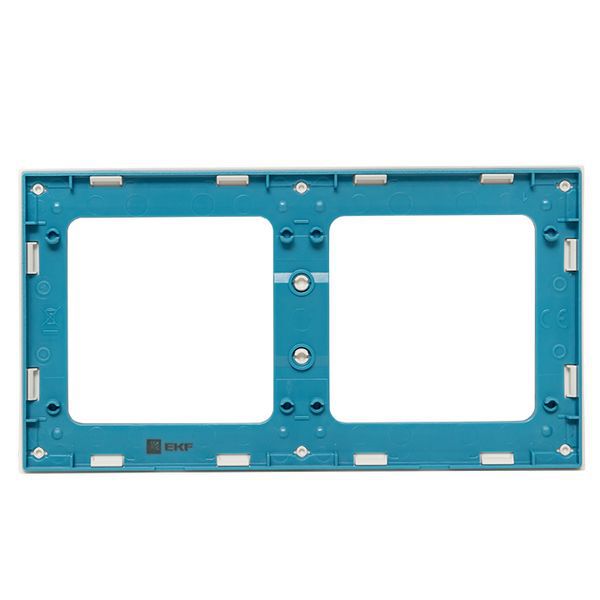  Рамка 2-м Стокгольм бел. с линией цвета син. PROxima EKF EXM-G-305-30 фото в каталоге от BTSprom.by