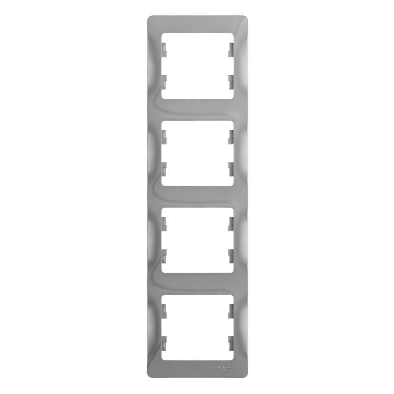 рамка 4-м glossa вертикал. алюм. se gsl000308 от BTSprom.by