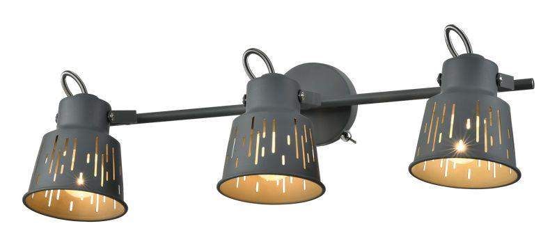 светильник настенно-потолочный спот kalma 7059-703 3хe27 40вт поворотный с выключателем rivoli б0055014 от BTSprom.by