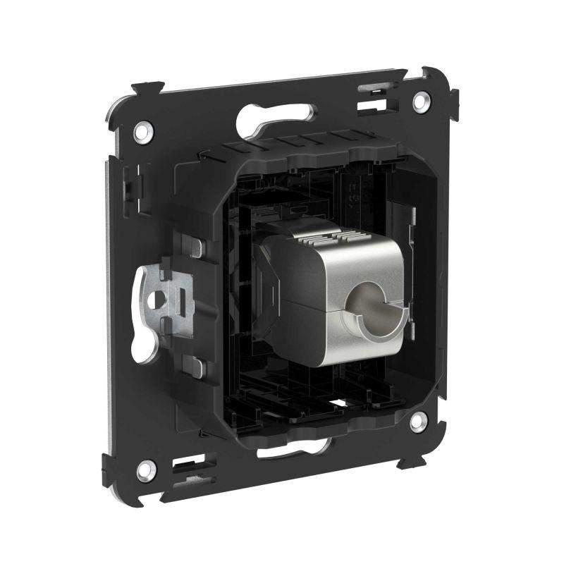  Розетка компьютерная 1-м СП Avanti "Черный квадрат" RJ45 кат.5E без шторок экранир. механизм DKC 4402763 фото в каталоге от BTSprom.by