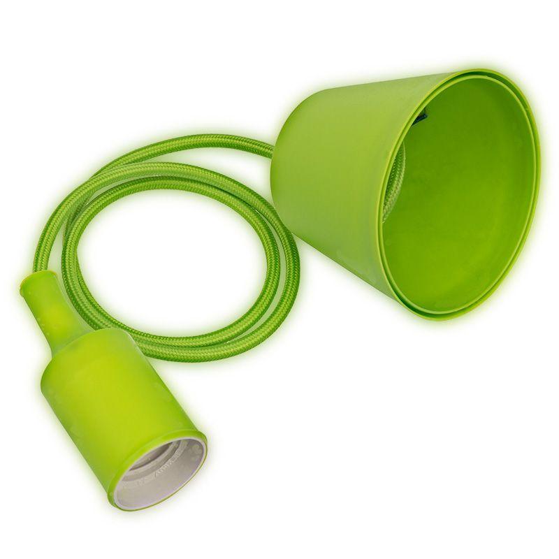  Патрон E27 силиконовый со шнуром 1м зел. Rexant 11-8886 фото в каталоге от BTSprom.by