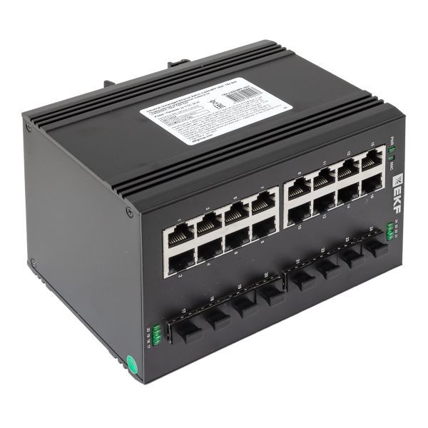  Коммутатор неуправляемый промышленный U-8GX/SFP-16GT 8 портов 1000Base-X SFP 16 портов 10/100/1000Base-T(X) RJ45 монтаж на DIN-рейку TSX EKF TSX-U-8GX/SFP-16GT фото в каталоге от BTSprom.by