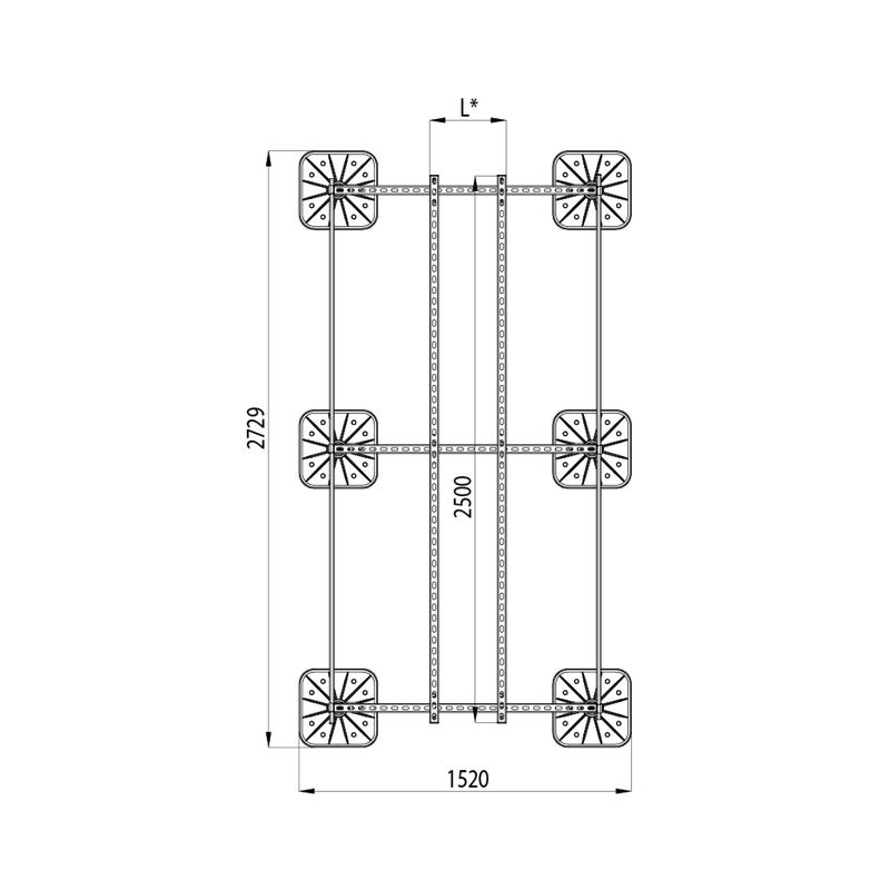  Конструкция опорная для установки оборудования TECHNORAPTOR FOOT 1200х2500 HD КМ TR0221 фото в каталоге от BTSprom.by