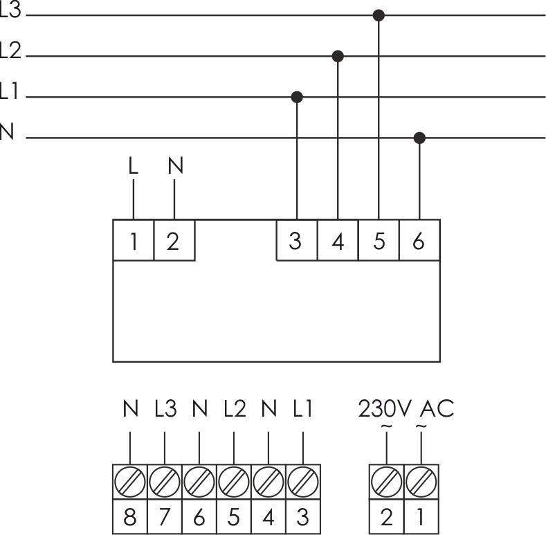 указатель напряжения dmv-3t (3ф uизм. 3х(12-400)в ac uпит. 150-240в ac монтаж на панель ip20) f&f ea04.007.051 от BTSprom.by