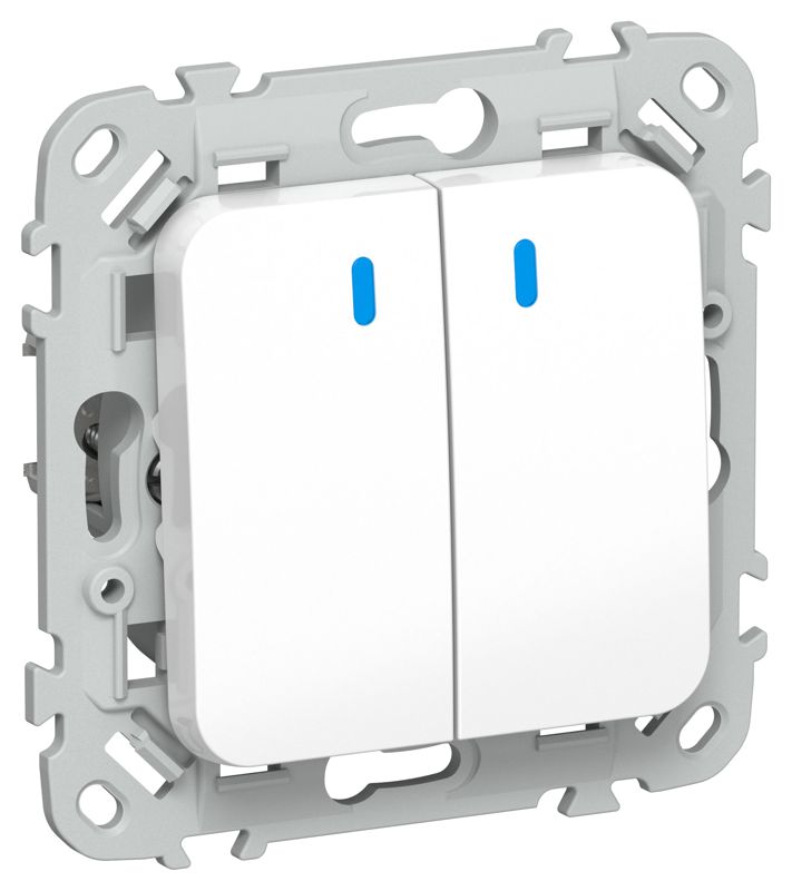 выключатель 2-кл. сп flite вс12-1-1-флб 10а с индикацией механизм бел. iek fi-v20-1-10-1-k01 от BTSprom.by
