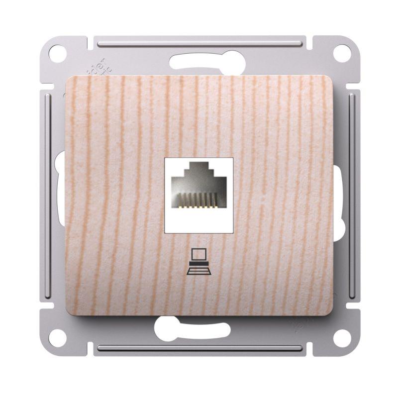 розетка компьютерная glossa rj45 кат.5е механизм сосна se gsl001581k от BTSprom.by