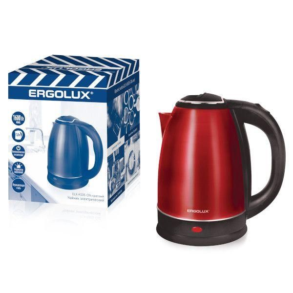 чайник elx-ks05-c04 1.8л 220-240в 1600вт нерж.сталь красн. промо ergolux 14926 от BTSprom.by