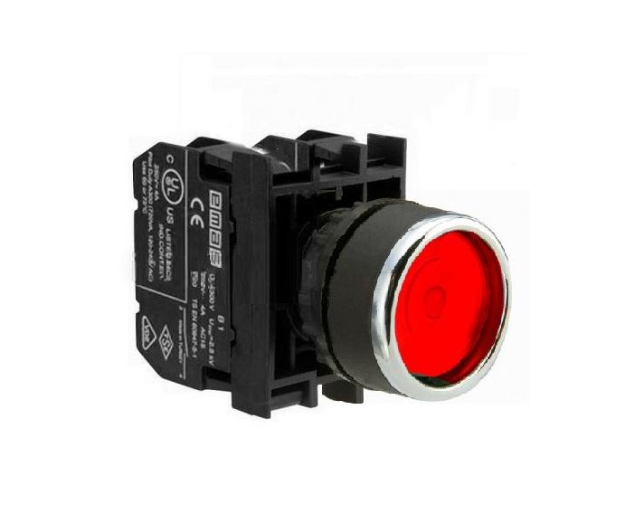 кнопка с фиксацией b102fк (1но+1нз) красн. emas b102fk от BTSprom.by