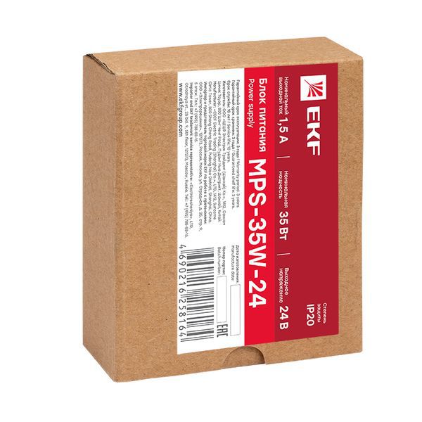  Блок питания 24В MPS-35W-24 PROxima EKF mps-35w-24 фото в каталоге от BTSprom.by