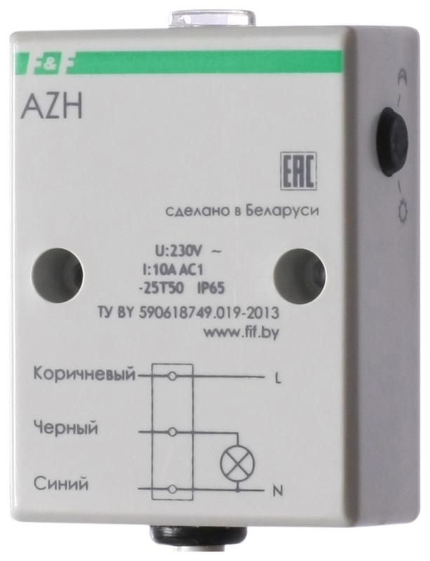 фотореле azh (встроен. фотодатчик монтаж на плоскость 230в 10а 1 но ip65) f&f ea01.001.001 от BTSprom.by
