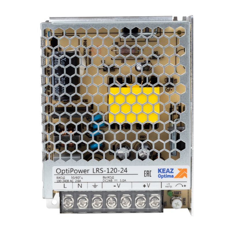  Блок питания панельный OptiPower LRS 120-24 5A КЭАЗ 328881 фото в каталоге от BTSprom.by