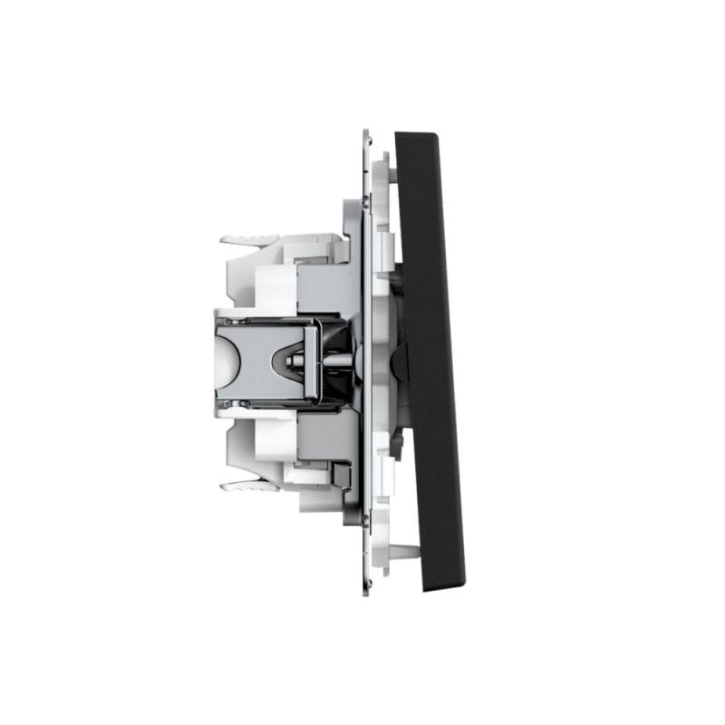  Переключатель 2-кл. ArtGallery 10AX быстрозажим. клем. механизм карбон SE GAL001065S фото в каталоге от BTSprom.by