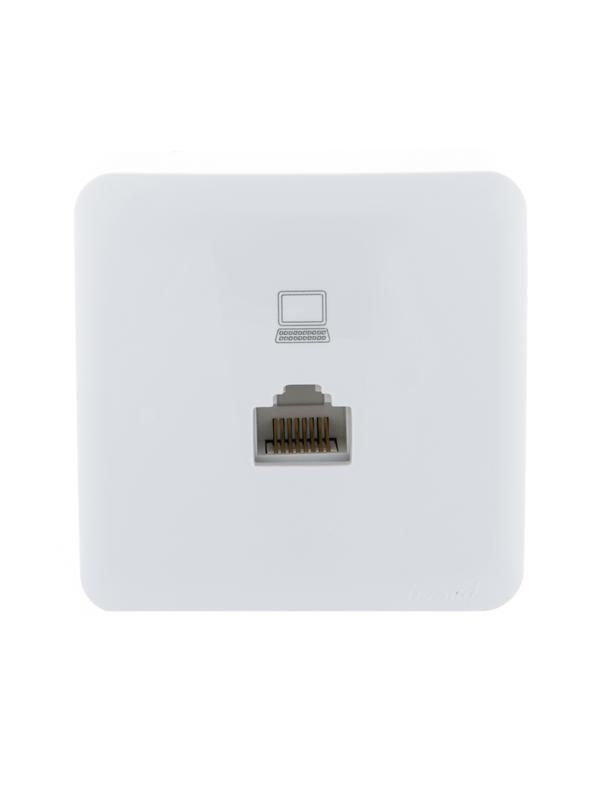 розетка компьютерная 1-м оп viola rj45 бел. lezard 751-0200-139 от BTSprom.by