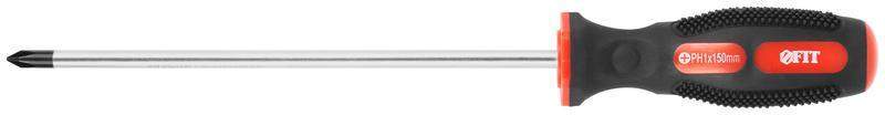 отвертка "универсал" crv сталь прорезиненная ручка профи 5х150мм рн1 fit 55107 от BTSprom.by