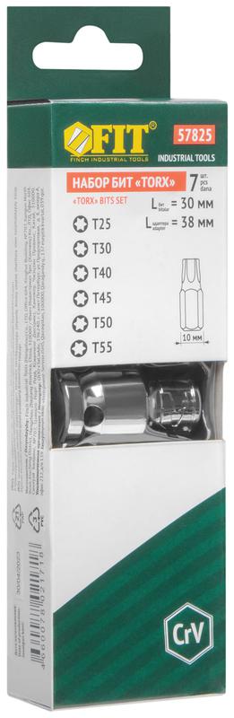  Набор бит дюймTORхдюйм CrV (уп.7шт) FIT 57825 фото в каталоге от BTSprom.by