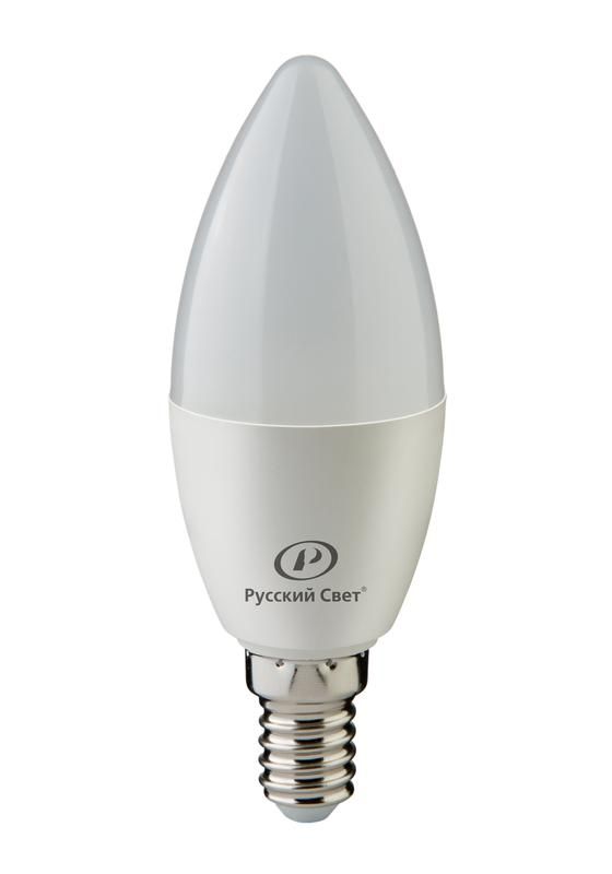 лампа светодиодная rs c37 e14 6w 220-240v 2700к 6вт 600лм ra 90 свеча русский свет 15010545056 от BTSprom.by