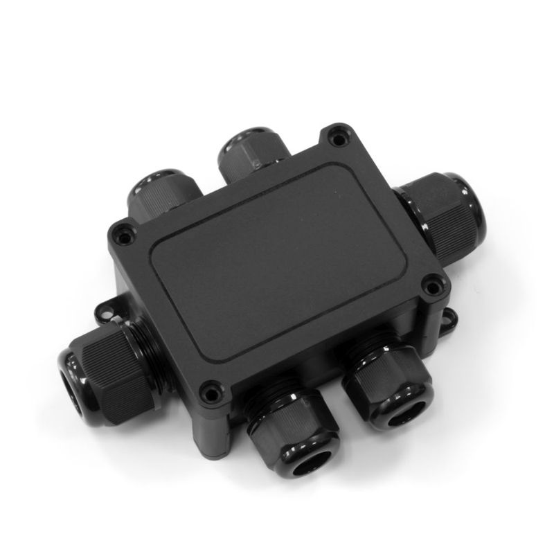 коробка распределительная оп 135х96х42 6-вводная ip68 па66 40а 450в d5-14мм черн. промрукав pr08.13151 от BTSprom.by