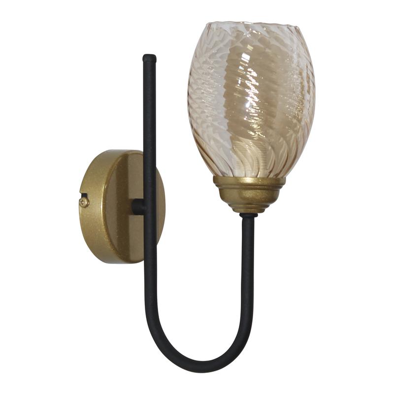 светильник "юна" 511 (плафон 8264) нбб 01-60-189 e14 (им) настен. черн. муар./зол. элетех 1005405432 от BTSprom.by