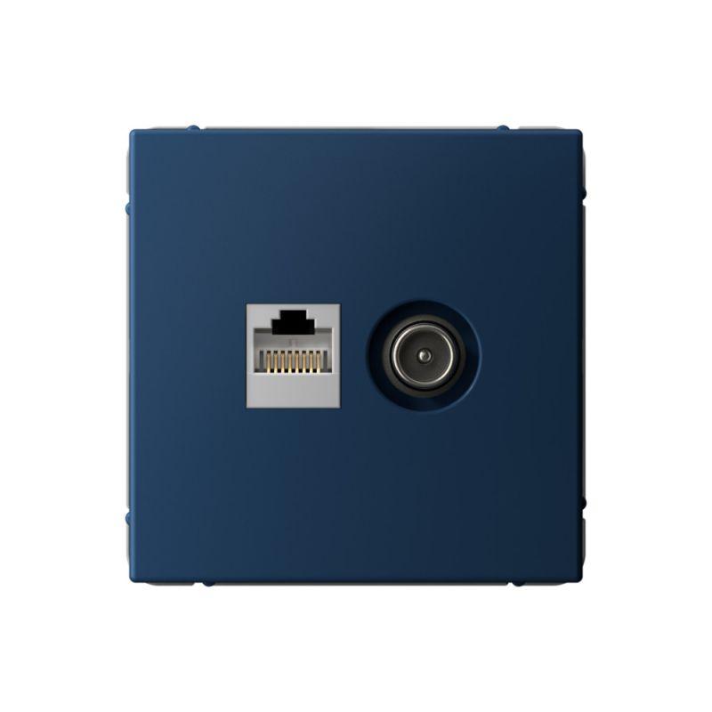 розетка компьютерная + телевизионная 2-м artgallery rj45 + tv кат.5e аквамарин se gal001189 от BTSprom.by