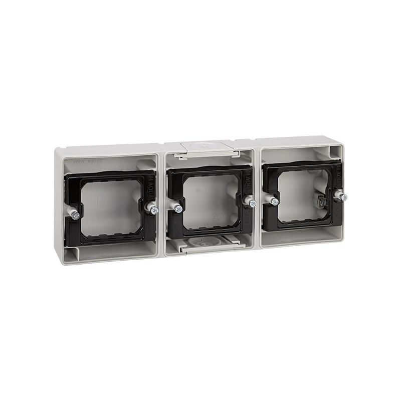 коробка установочная 3-м горизонт. simon44 aqua сер. 4400765-035 от BTSprom.by