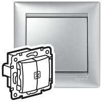 выключатель 2-кл. сп valena 10а ip31 с подсветкой механизм алюм. (diy-упак.) iek 694344 от BTSprom.by
