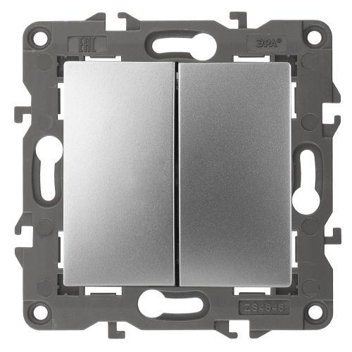 переключатель перекрестный 2-кл. elegance 14-1112-03 250в 10ах алюм. эра б0065277 от BTSprom.by