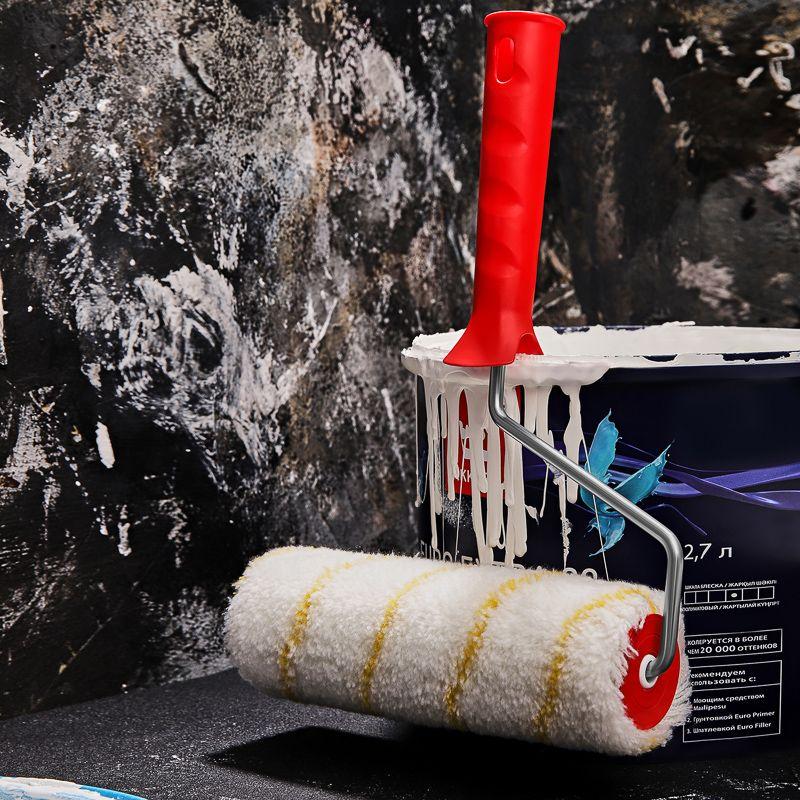  Валик полиамид бел. с желт. полосой ворс 11мм шир. ролика 180мм d42мм бюгель 6мм Rexant 89-0025 фото в каталоге от BTSprom.by